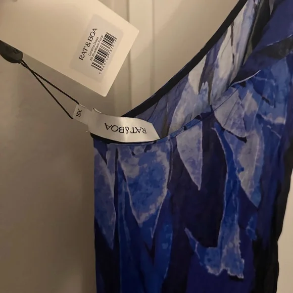 Rat and Boa Carolina dress Blue Floral Backless Swimsuit - Picture 8 of 10